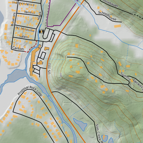 Structures Overlay on MapBuilder Topo